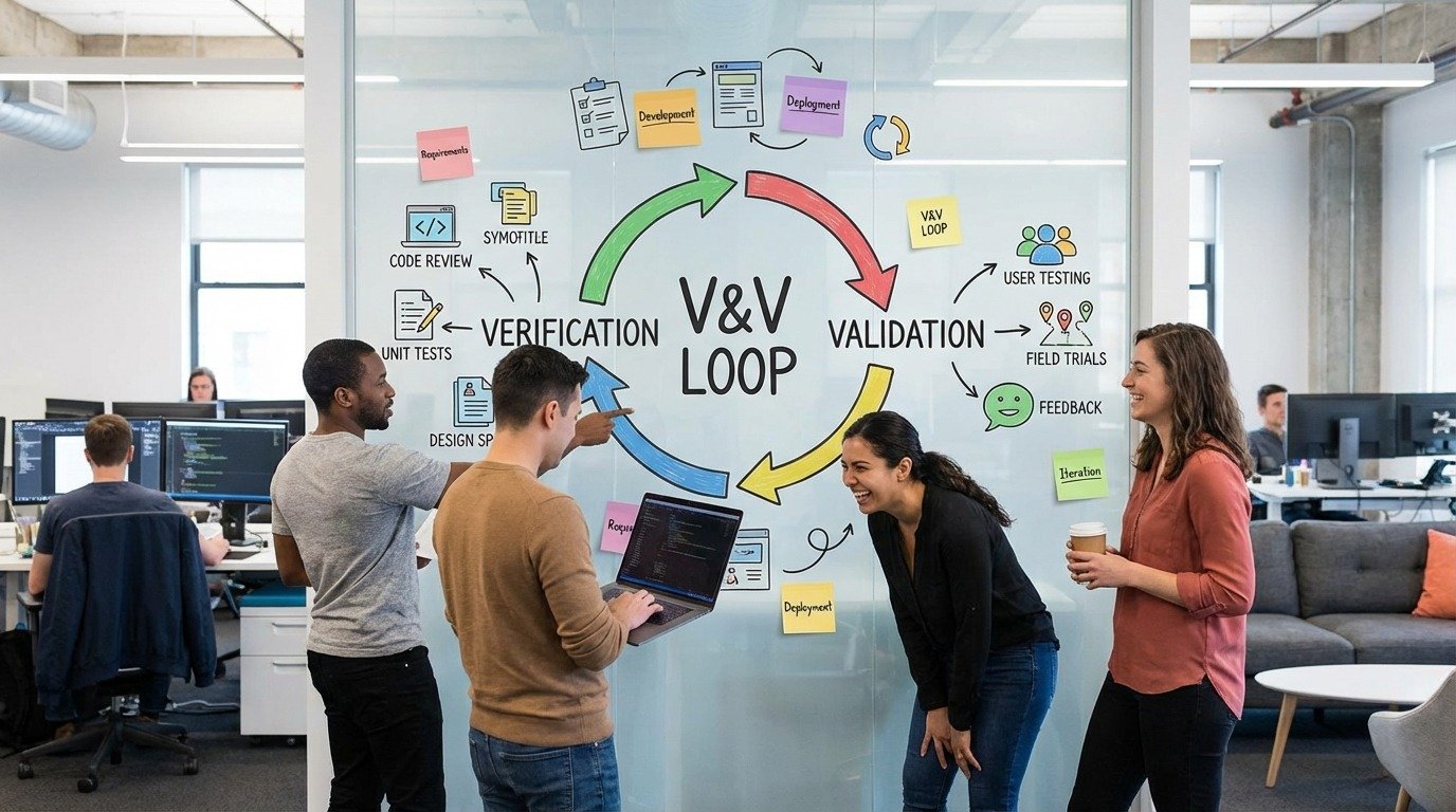 Diagram illustrating the steps of test verification