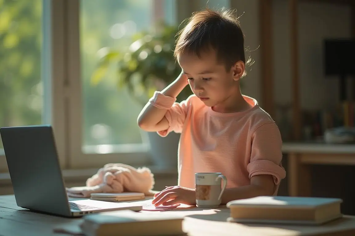 สกรีนช็อตสไตล์ภาพประกอบของแอปจัดการ task บนมือถือและแล็ปท็อป ธีมมินิมอล โทนสีฟ้าอ่อน