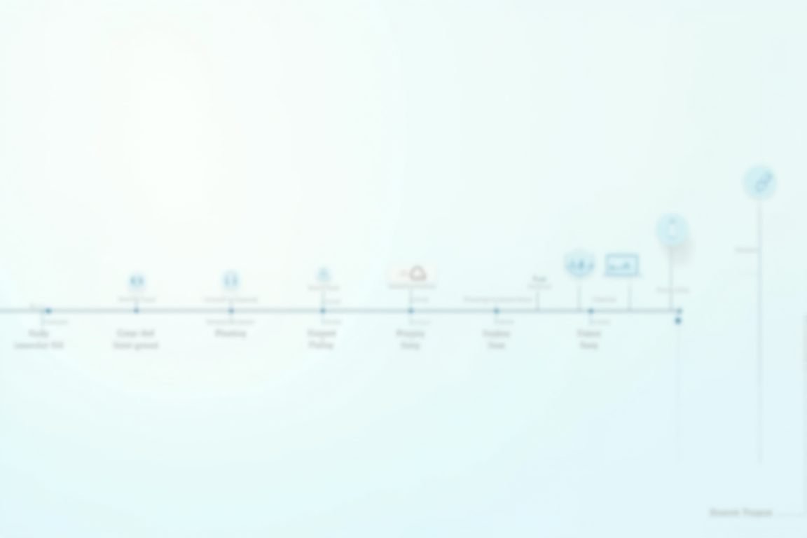 Timeline graphic showing evolution of universal health coverage policies toward 2026, flat modern design