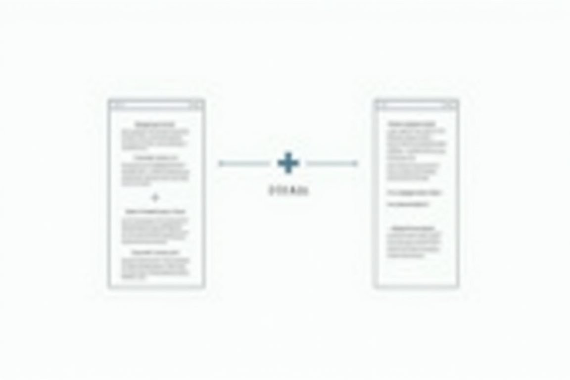 A diagram comparing HTML parsing versus markdown extraction from a webpage, simple clean infographic style