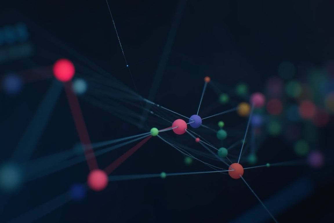 Node-based workflow software interface similar to ComfyUI with connected colorful nodes forming a pipeline for 3D generation,